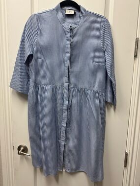 Tuckernuck Blue Stripe Royal Shirt Dress